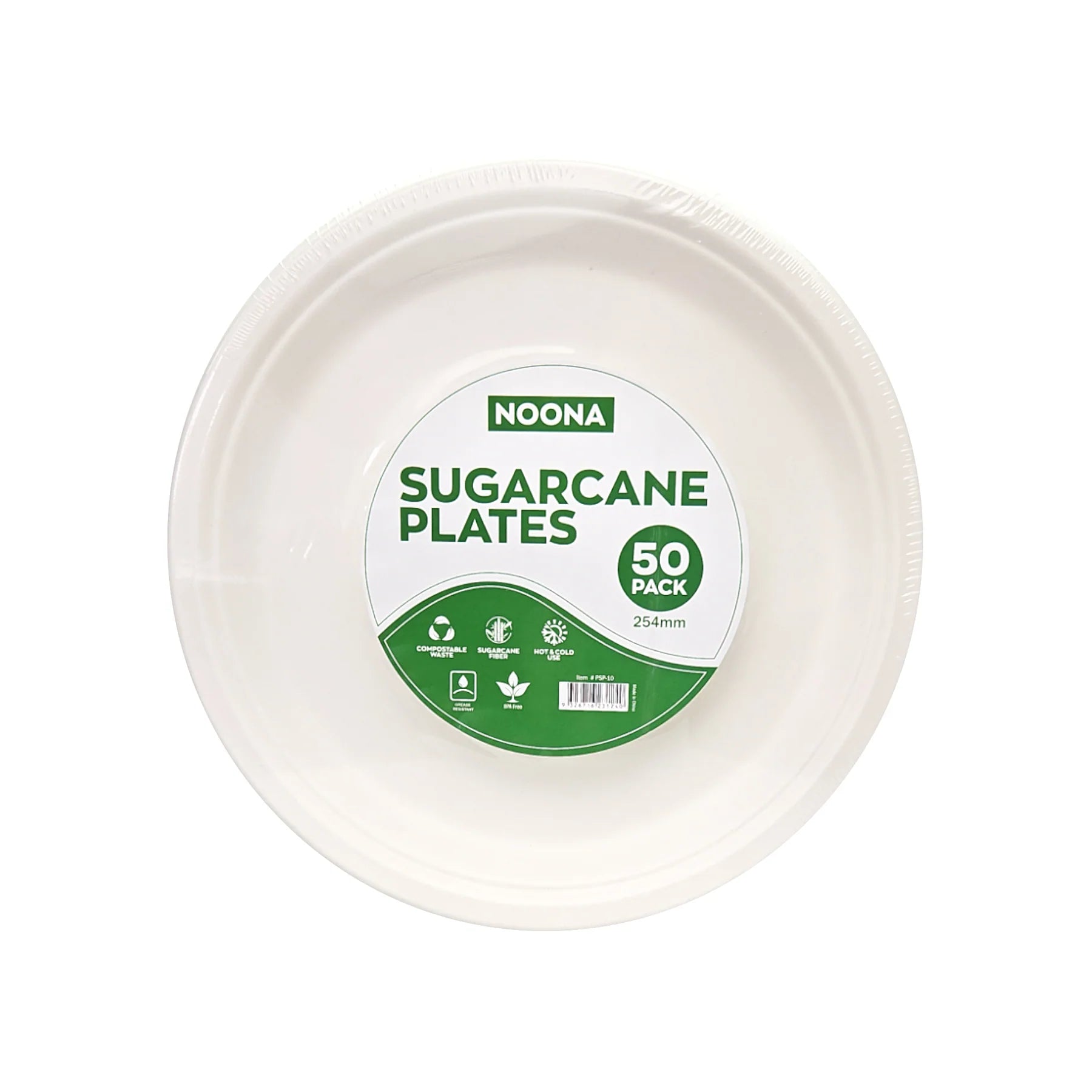 Biodegradable SUGAR CANE PLATE Round 10" - 50PK