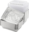 Foil Tray With Clear Plastic Lid - 10 Trays
