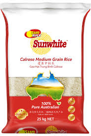 SUNRICE Calrose Medium Grain Rice 25kg